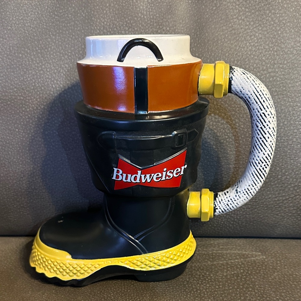 Budweiser Firefighters Boot Stein